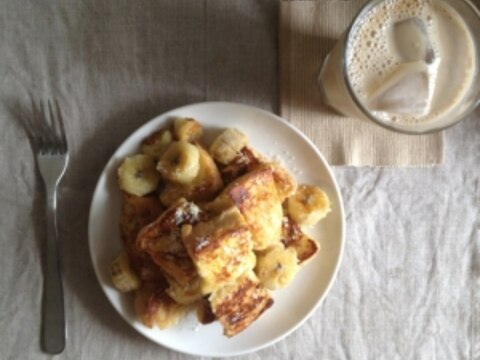 ［簡単朝ごはん♪］バナナフレンチトースト